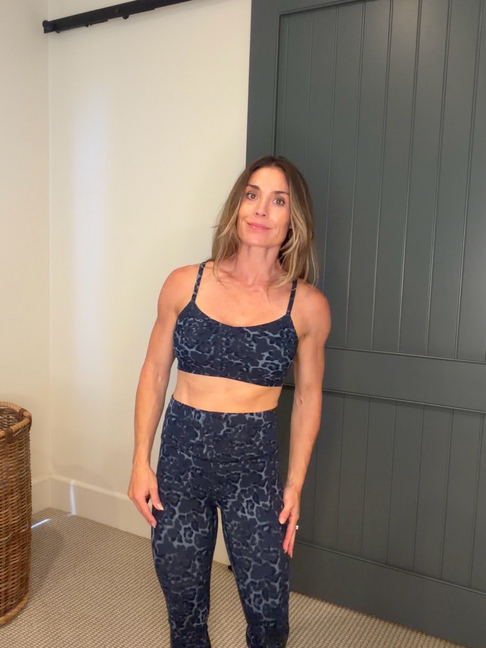 all in motion Navy Animal Print Sports Bra and High-Waist Leggings